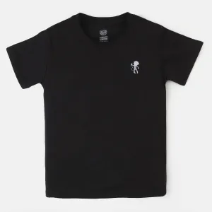 Boys Premium Lycra Jersey T-Shirt | BLACK