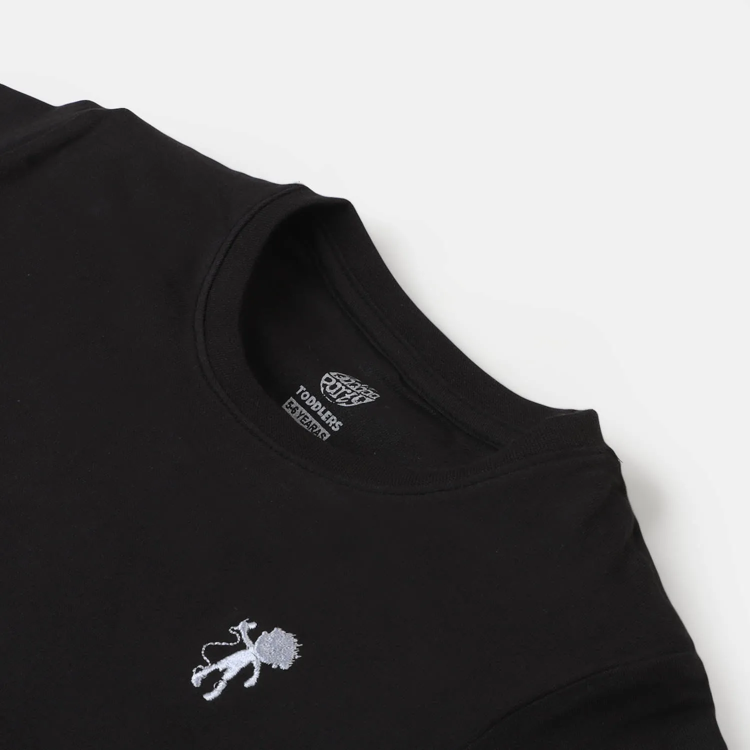 Boys Premium Lycra Jersey T-Shirt | BLACK