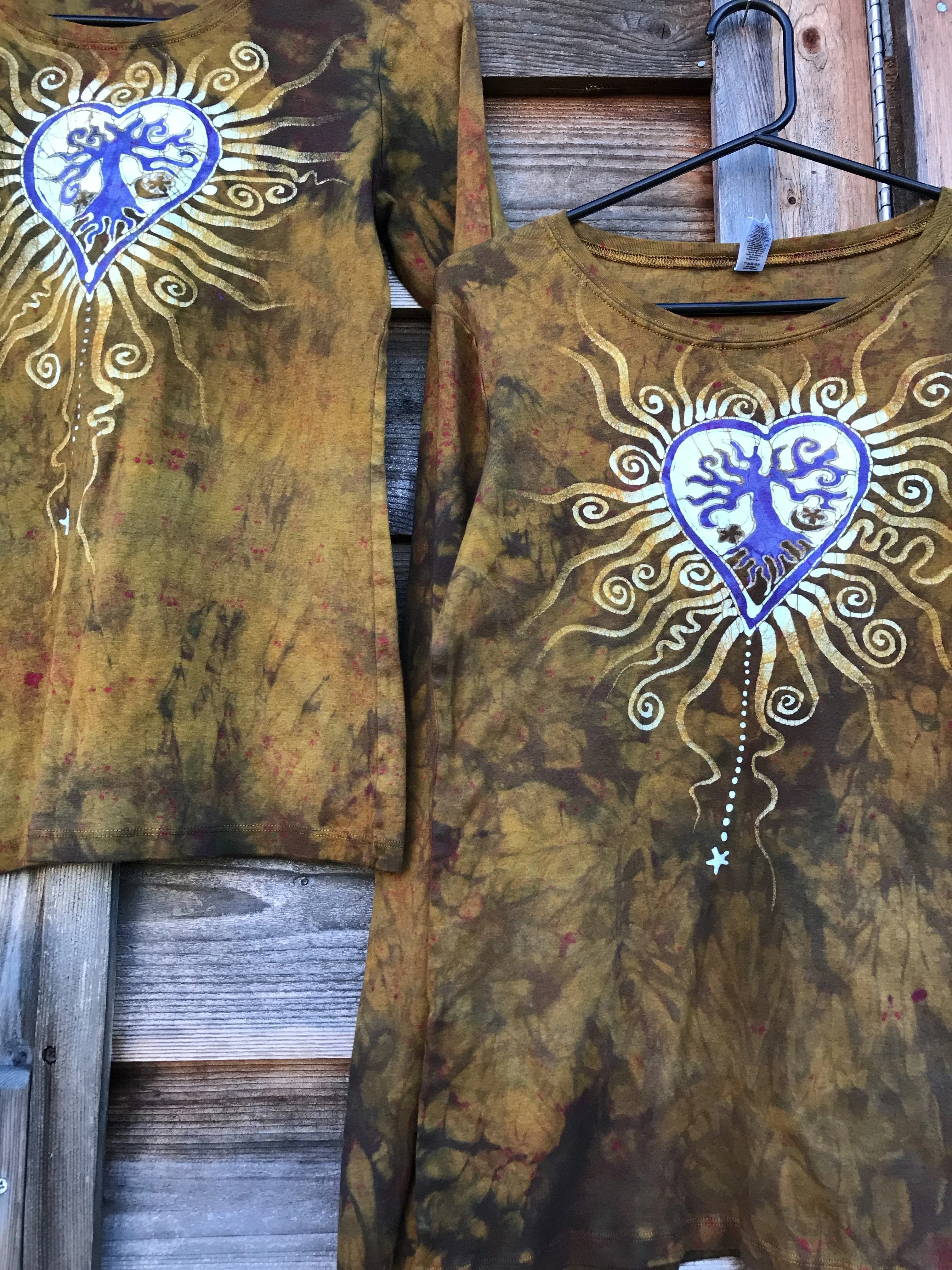 Brilliant Gold Tree Heart Long Sleeve Tee