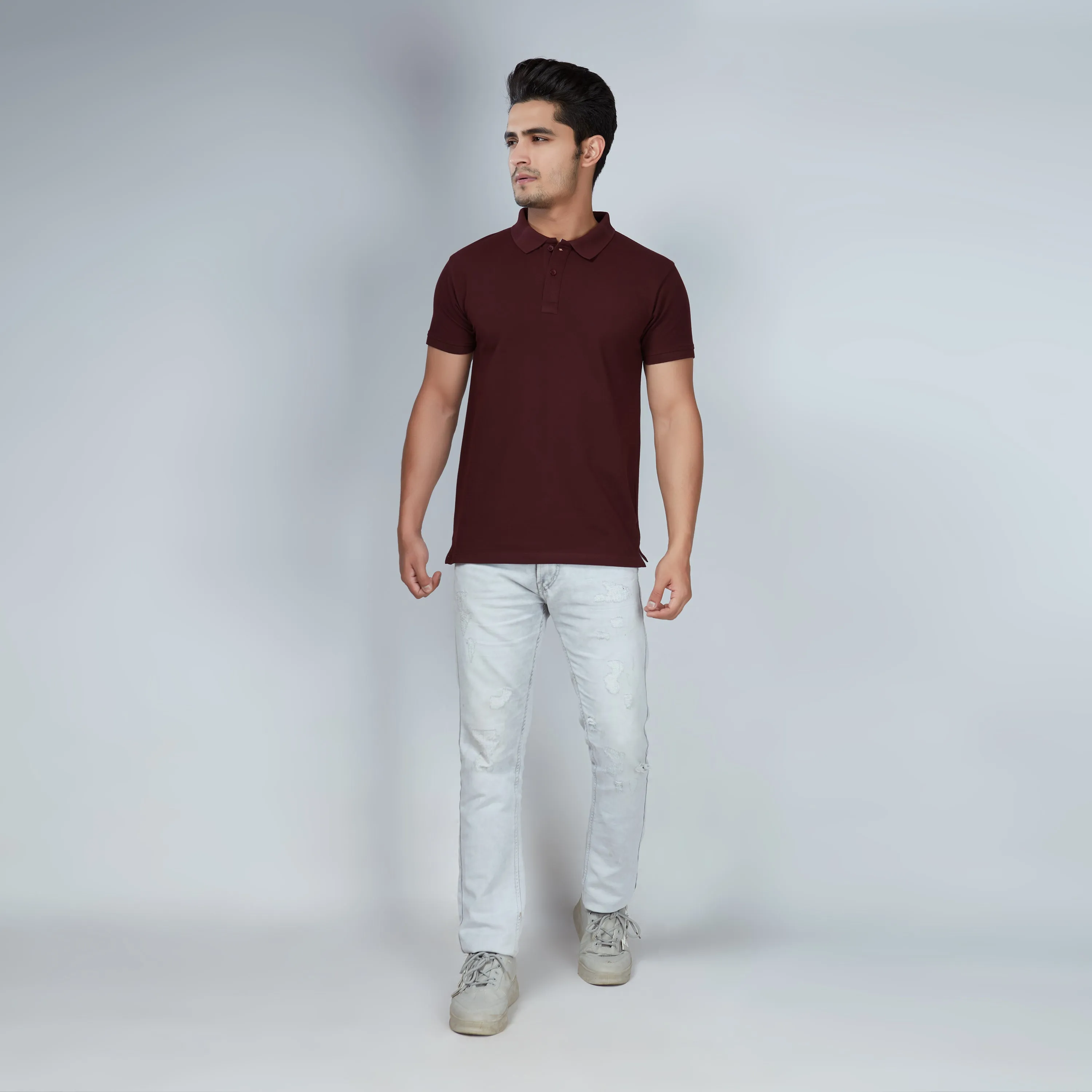 Bulgarian Rose Half Sleeve Polo T-Shirt