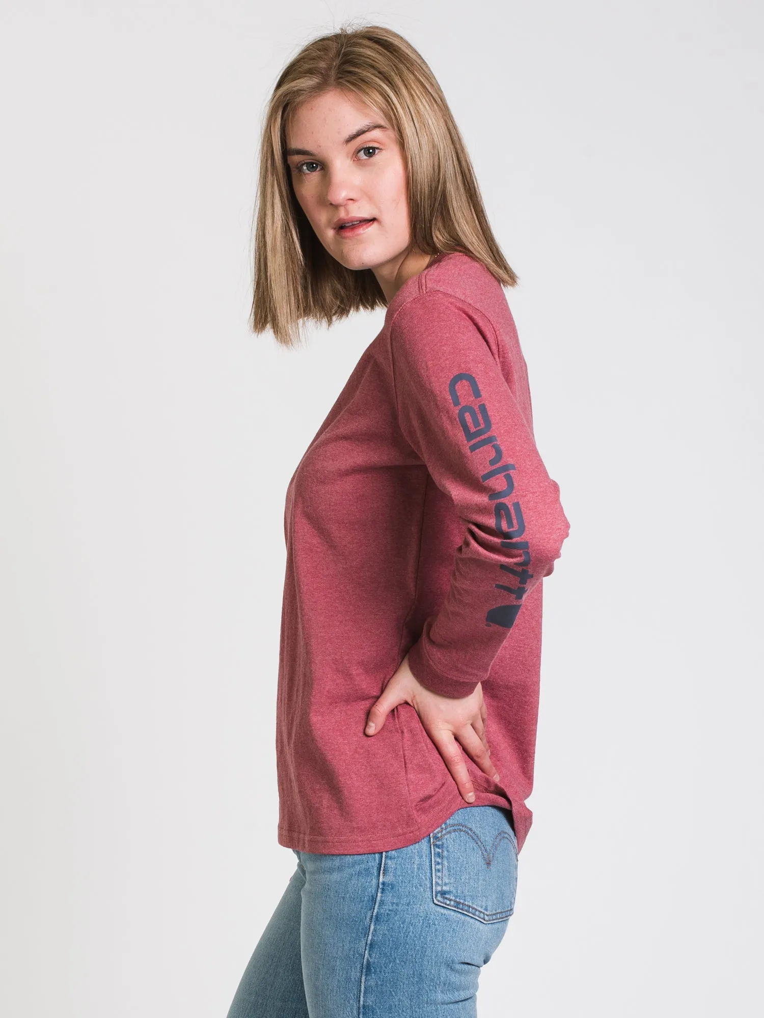 CARHARTT SLEEVE LOGO LONG SLEEVE TEE  - CLEARANCE