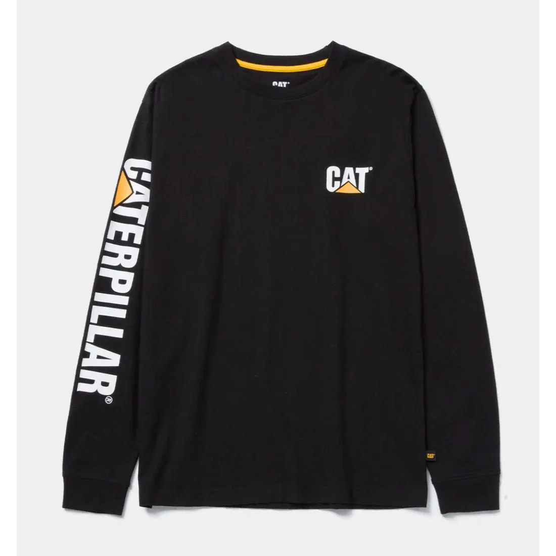 CAT Trademark Banner Long Sleeve Work Shirt - Black 1510034