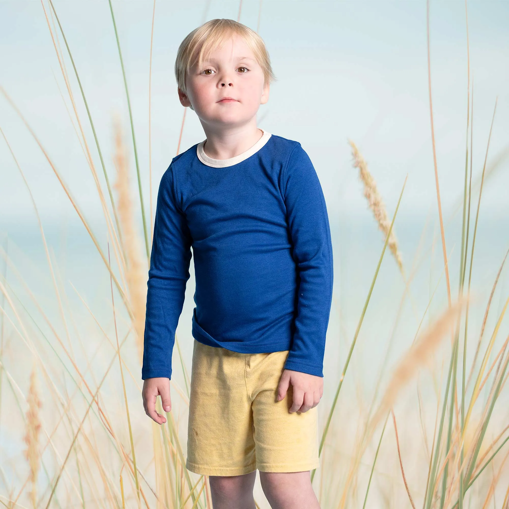 Children's 100% Organic Cotton Long-Sleeve T-Shirt (Unisex, Breathable, Skin-friendly)