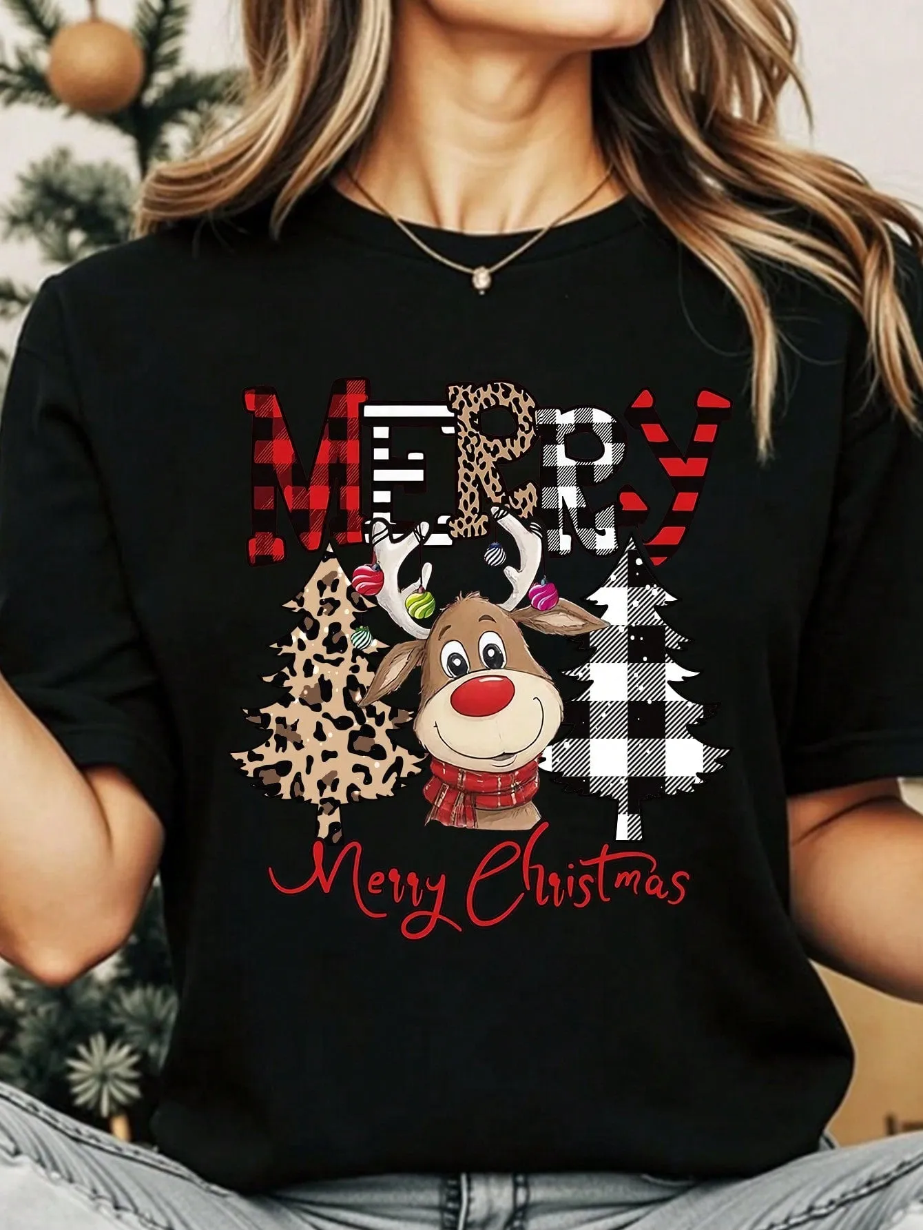 Christian graphic t shirts|Christmas Women Casual Graphic Short Sleeve T-Shirt