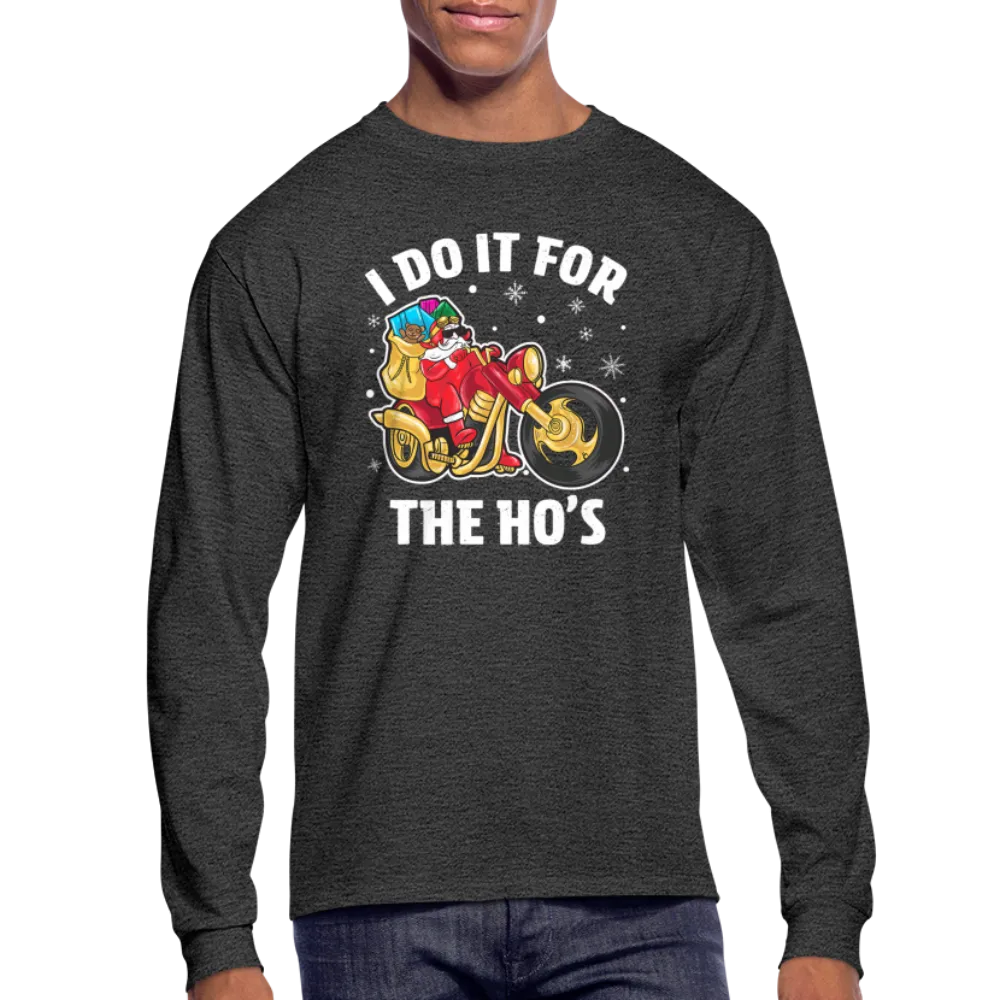 Christmas Biker Santa Riding Motorcycle Men's Long Sleeve T-Shirt