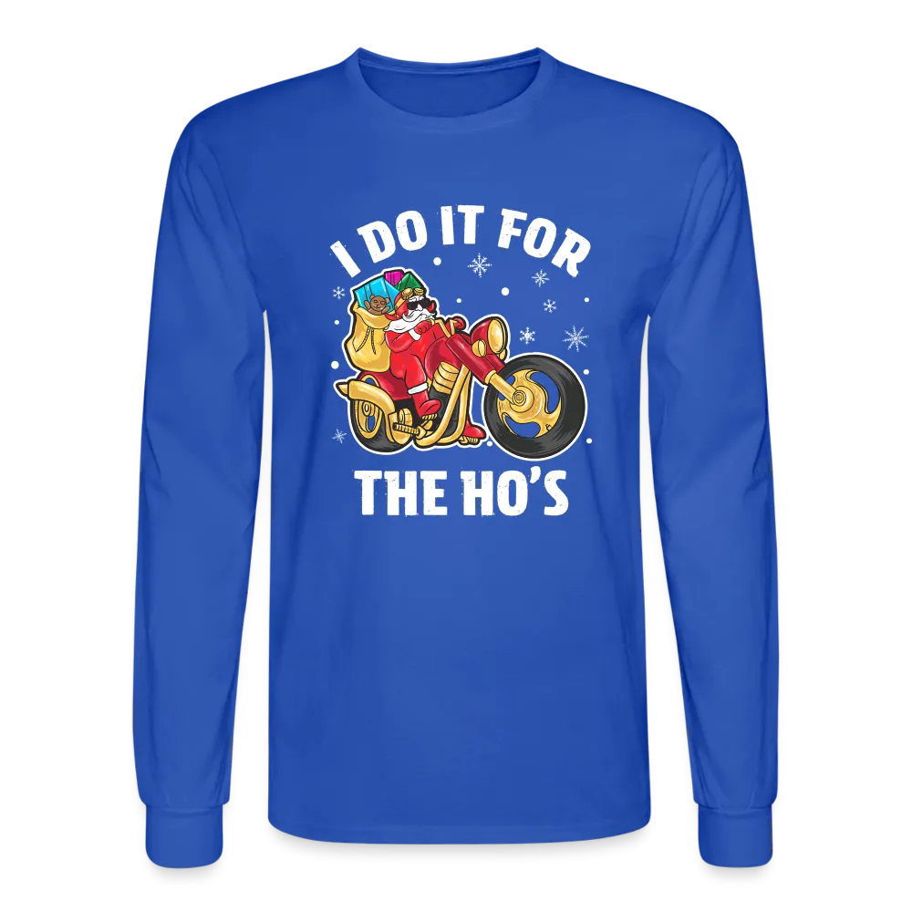 Christmas Biker Santa Riding Motorcycle Men's Long Sleeve T-Shirt