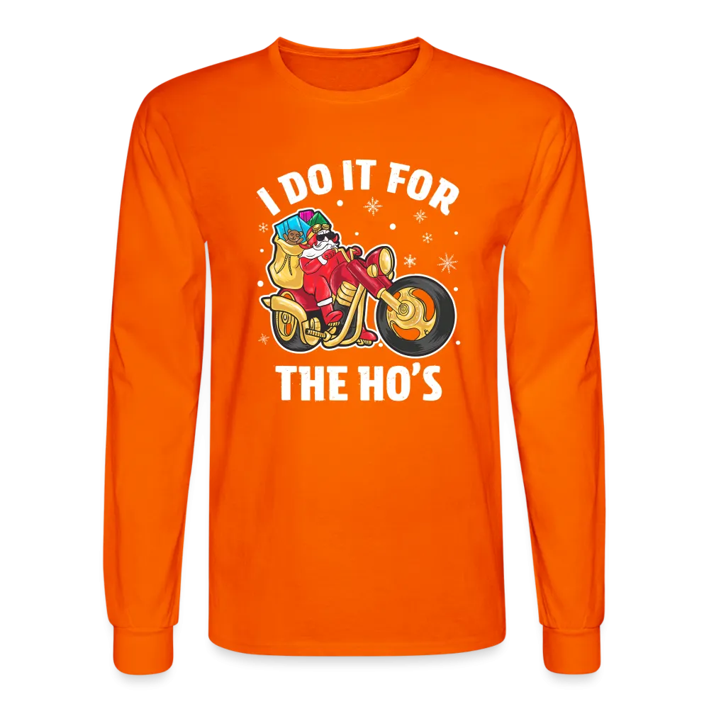 Christmas Biker Santa Riding Motorcycle Men's Long Sleeve T-Shirt