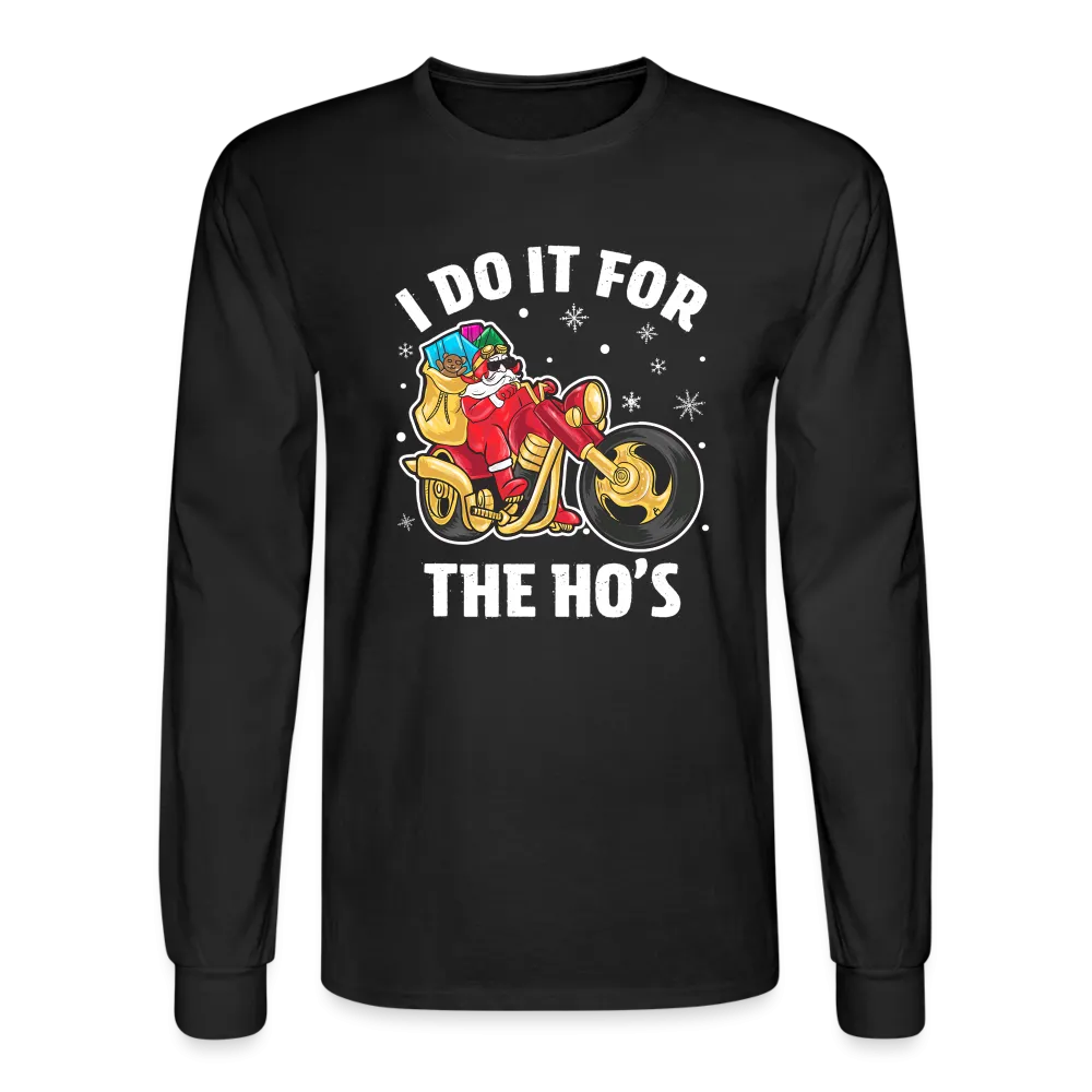 Christmas Biker Santa Riding Motorcycle Men's Long Sleeve T-Shirt