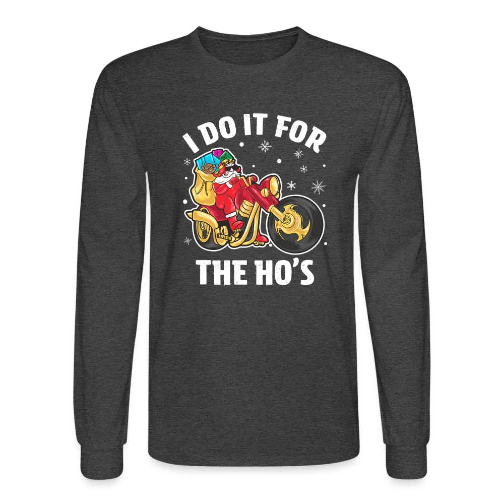 Christmas Biker Santa Riding Motorcycle Men's Long Sleeve T-Shirt