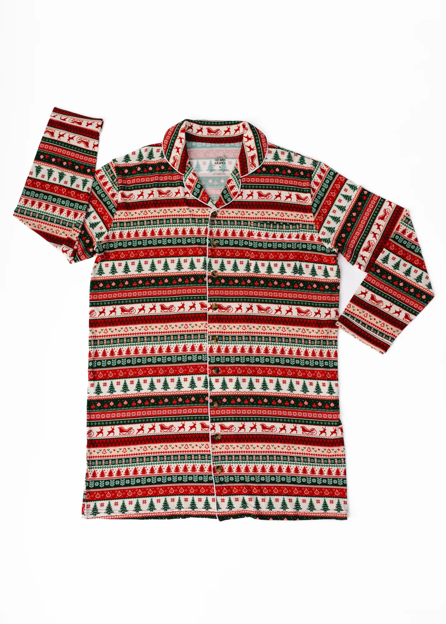 Classic Christmas Women's Long Sleeve Nightgown