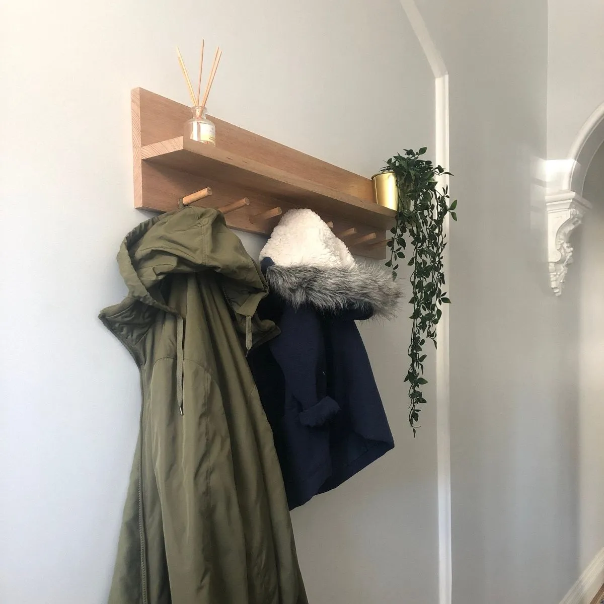 Coat Rack Entryway Organiser With Mail Holder