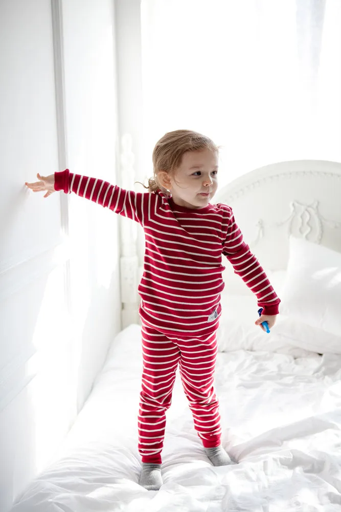 Color Pen Burgundy Long Sleeve Pajama