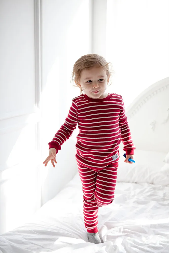 Color Pen Burgundy Long Sleeve Pajama