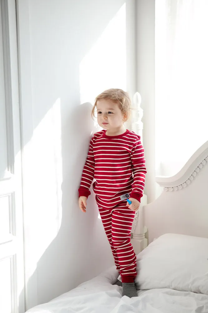 Color Pen Burgundy Long Sleeve Pajama