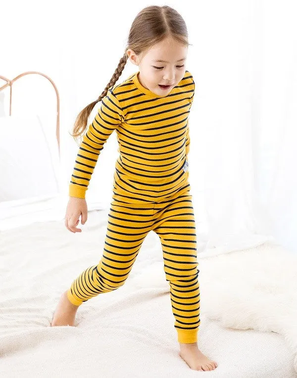 Color Pen Yellow Long Sleeve Pajama