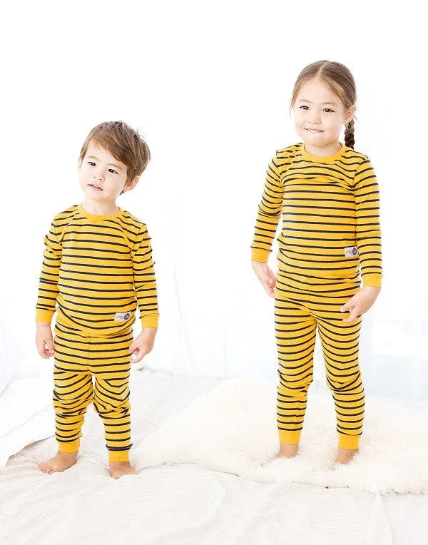 Color Pen Yellow Long Sleeve Pajama