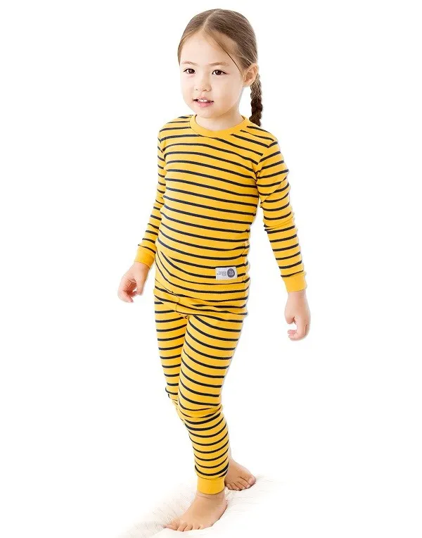 Color Pen Yellow Long Sleeve Pajama