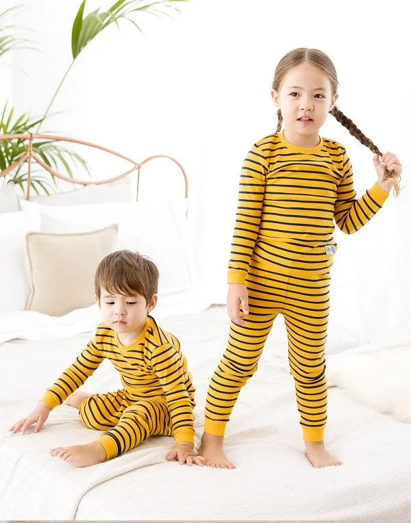 Color Pen Yellow Long Sleeve Pajama