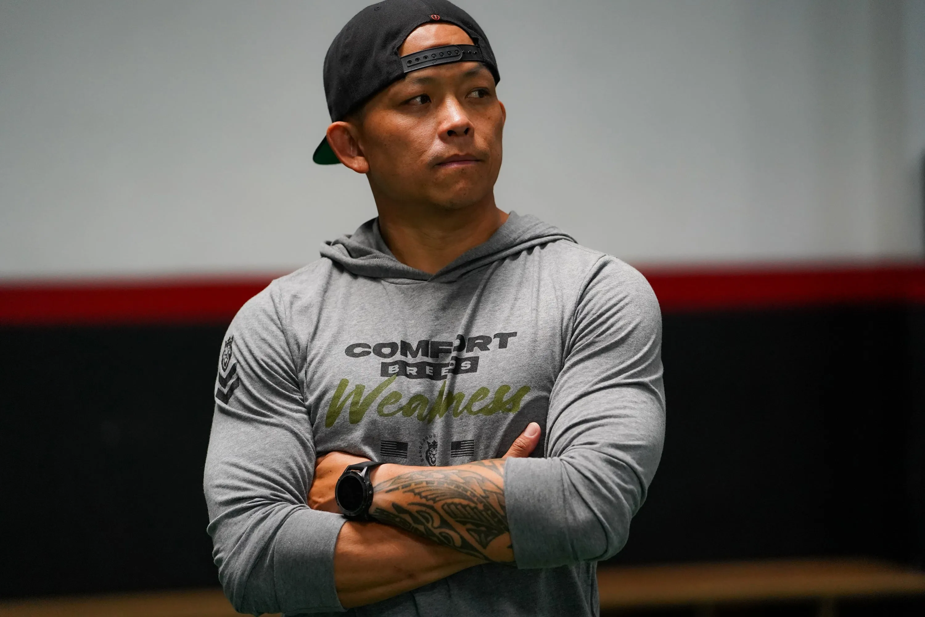 Comfort Dark Heather Grey Hooded Long Sleeve T-Shirt