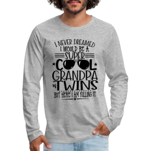 Cool Grandpa of Twins Premium Men's Long Sleeve T-Shirt