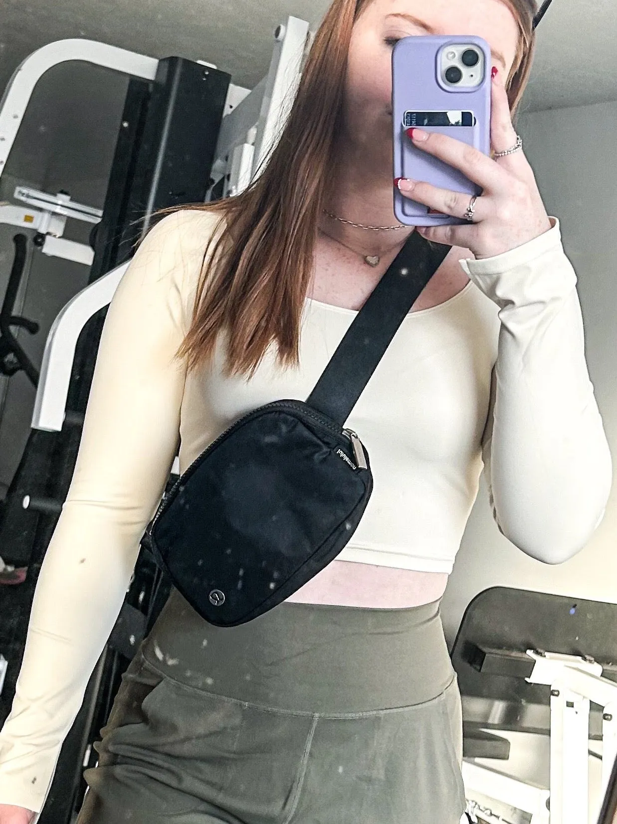Cream Fitted Silhouette Long Sleeve Top