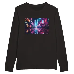 Cyperpunk Artwork City One Premium Unisex Longsleeve T-shirt