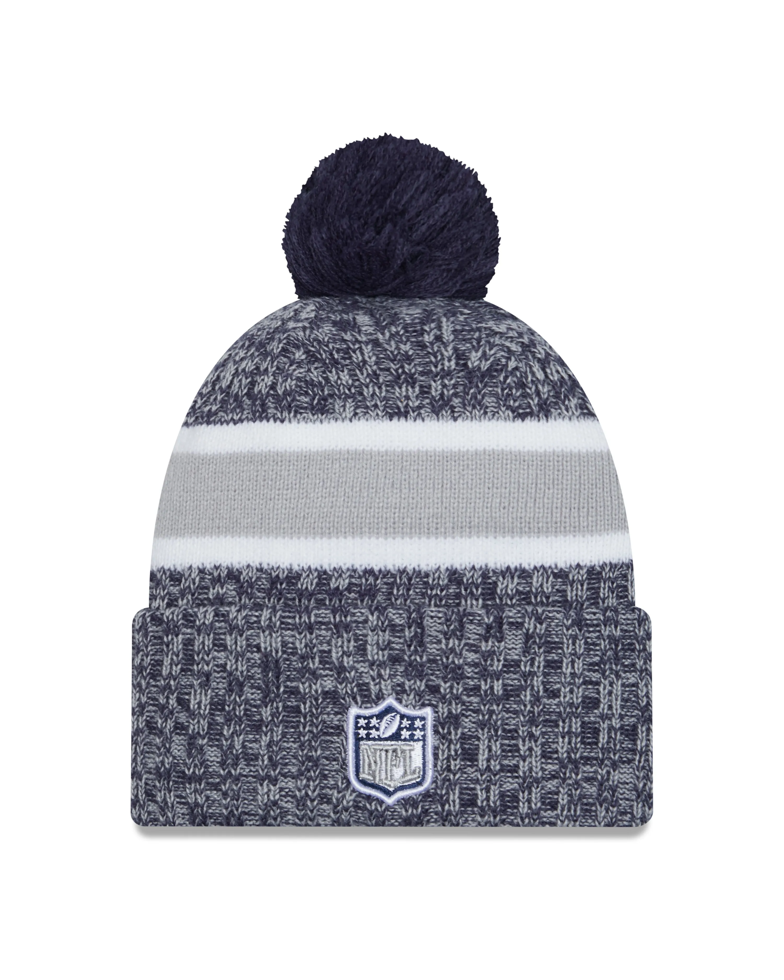 Dallas Cowboys New Era 2023 Sideline - Sport Cuffed Pom Knit Hat - Blue