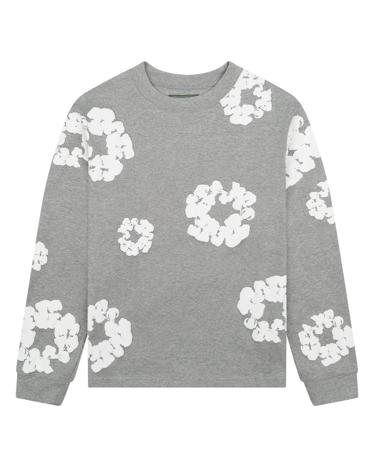 Denim Tears Long Sleeve T Shirt Cotton Wreath Grey