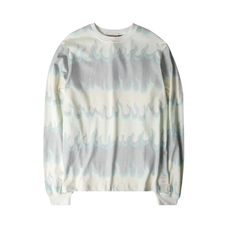 Dime Space Flame Long-Sleeve 'White' Shirt, white