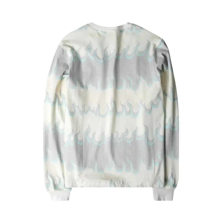 Dime Space Flame Long-Sleeve 'White' Shirt, white