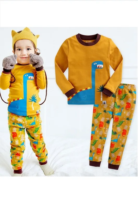 Dino King Camel Long Sleeve Pajamas