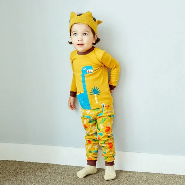 Dino King Camel Long Sleeve Pajamas