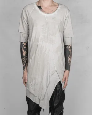 Double Layered Asymmetric T-shirt Concrete