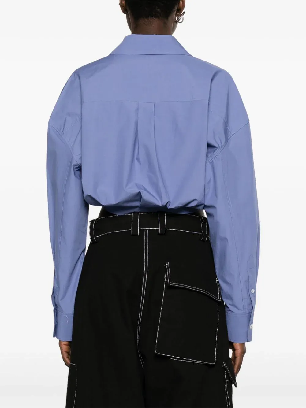 Double Layered Shirt In Compact Cotton