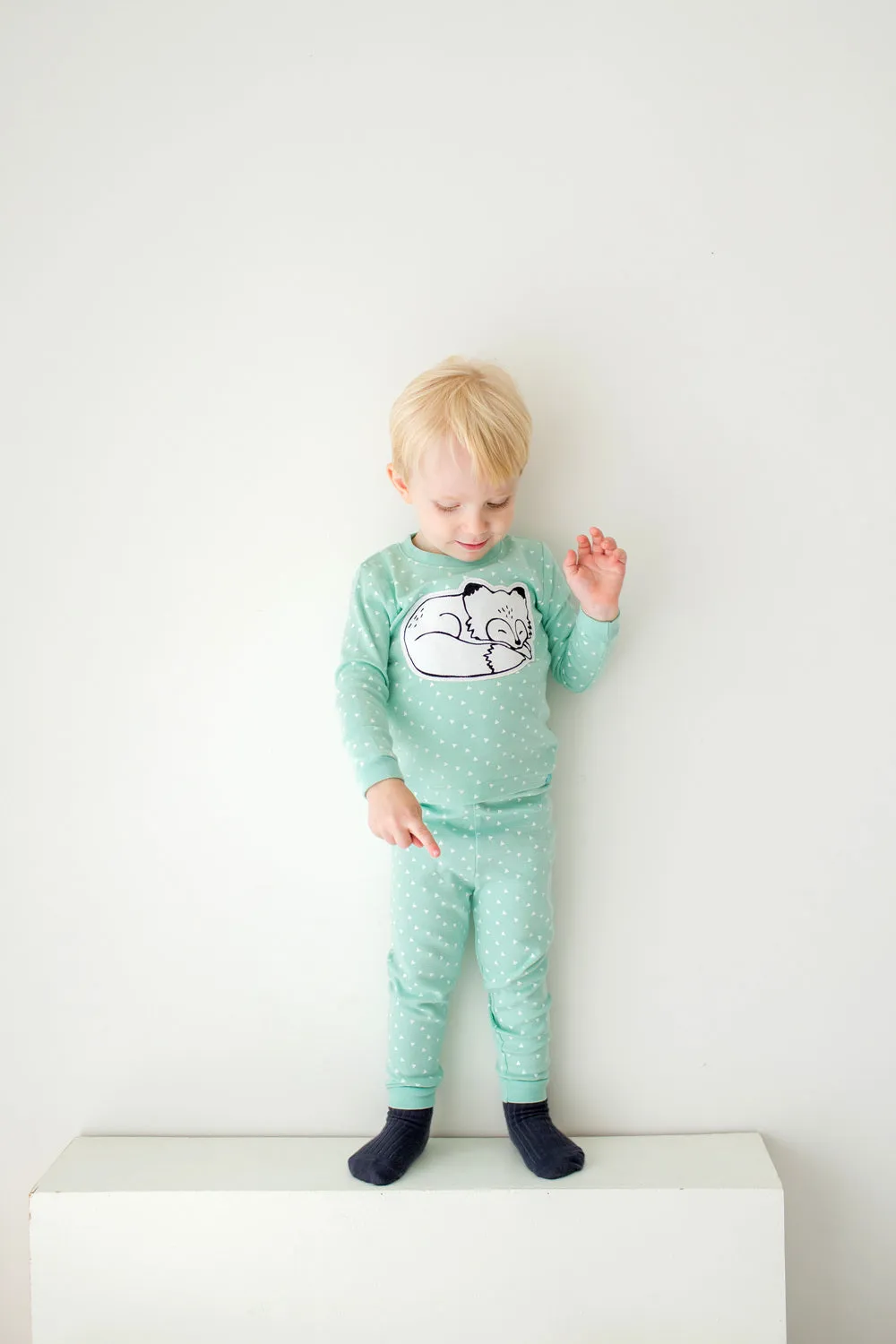 Drawing Fox Long Sleeve Pajama