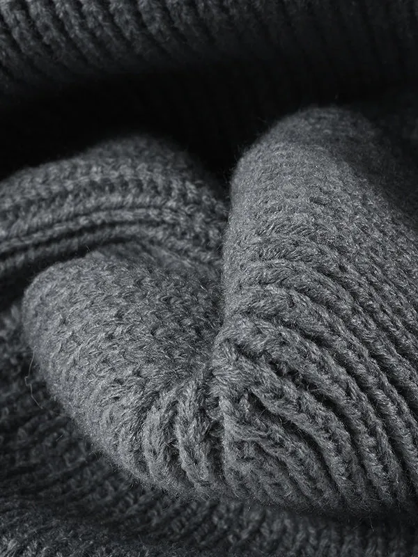 Embroidered Bow Knit Beanie Hat