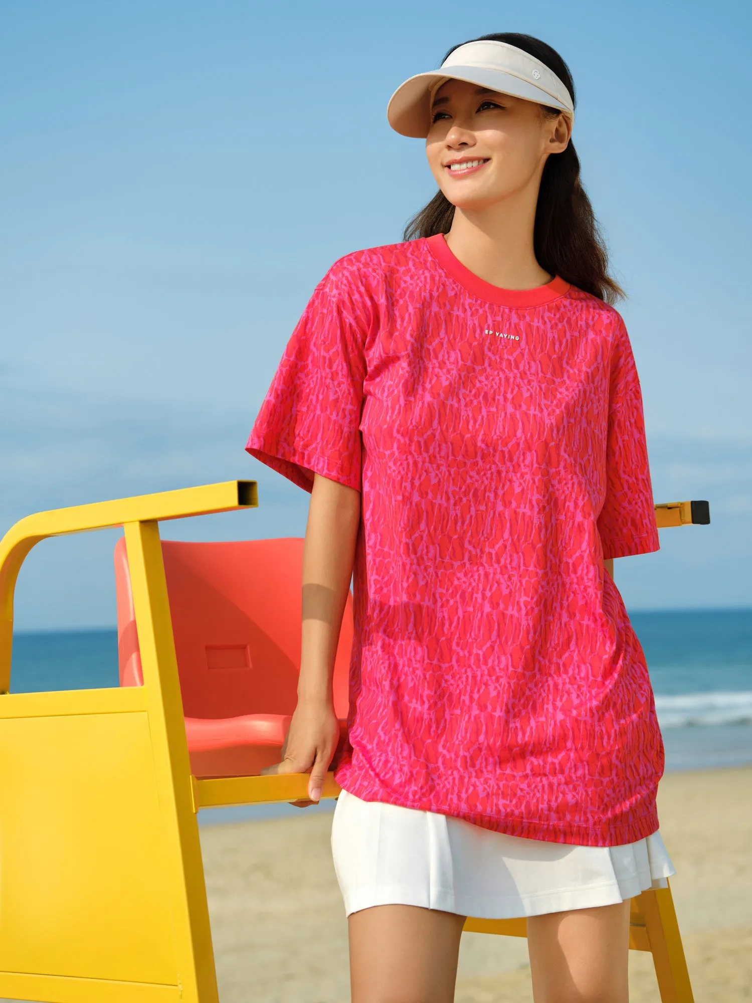 EP YAYING Loose Fit Pure Cotton Short-sleeve T-shirt