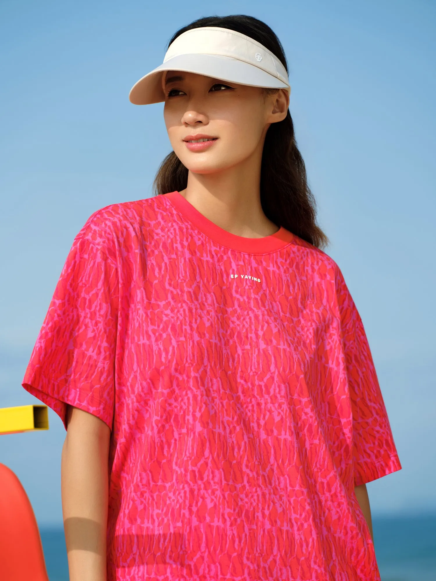 EP YAYING Loose Fit Pure Cotton Short-sleeve T-shirt