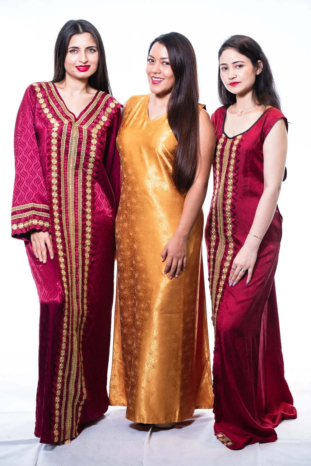 Eva Gold Silk Dress