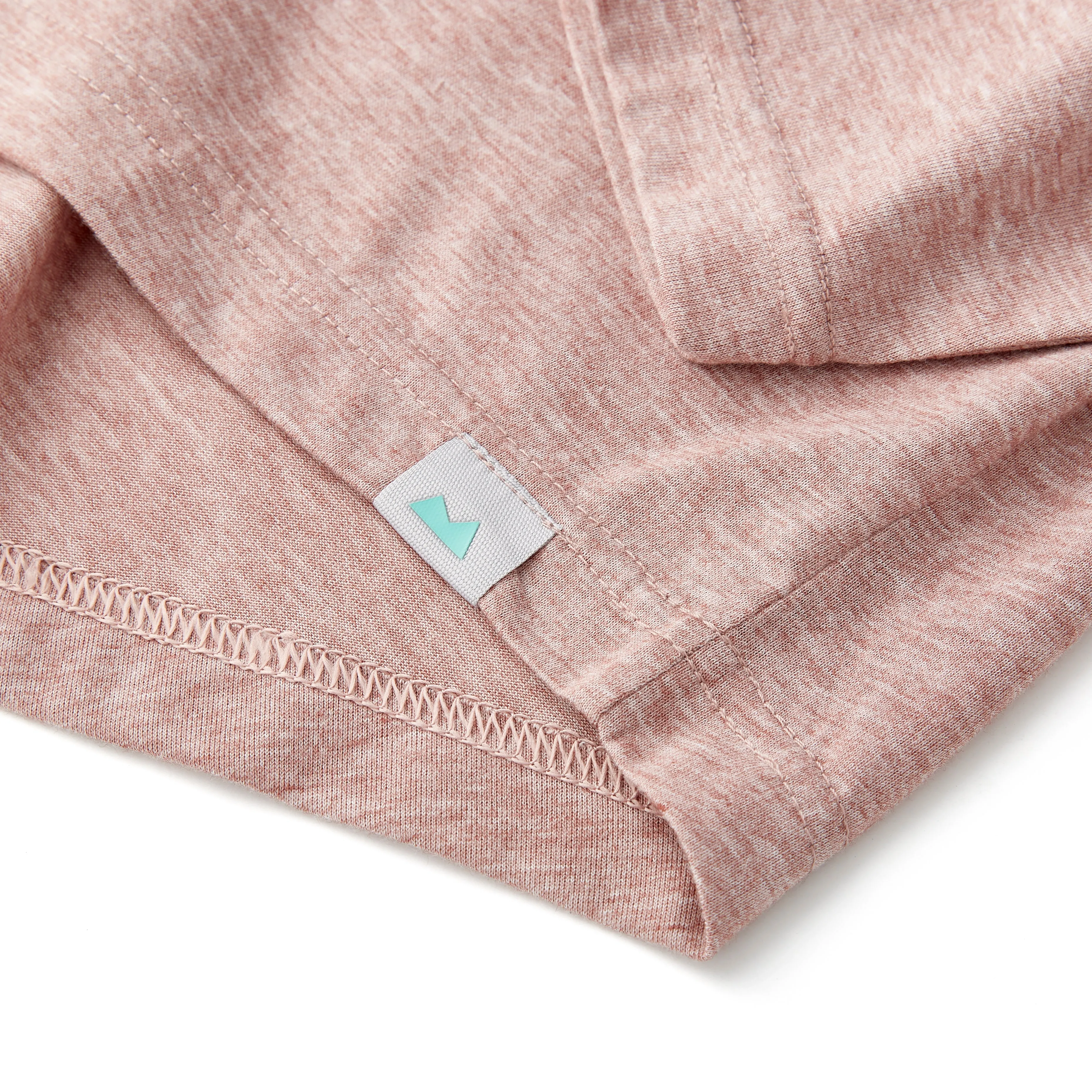 Everyday Long Sleeve Tee with Pocket in Heather Crimson
