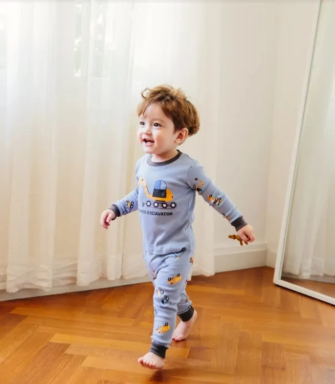 Excavator Long Sleeve Pajama