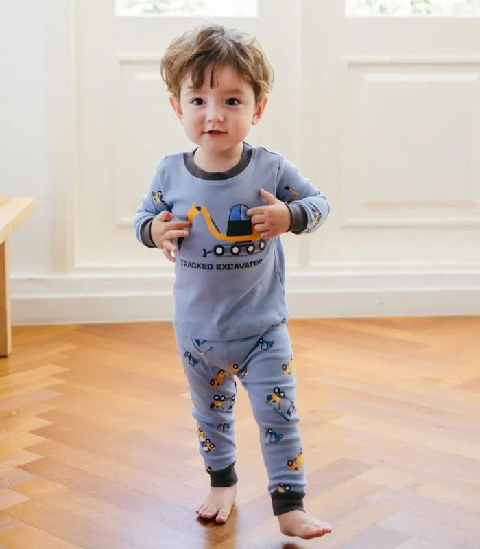 Excavator Long Sleeve Pajama