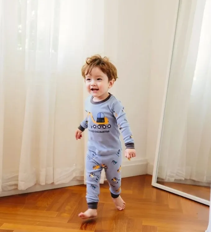 Excavator Long Sleeve Pajama