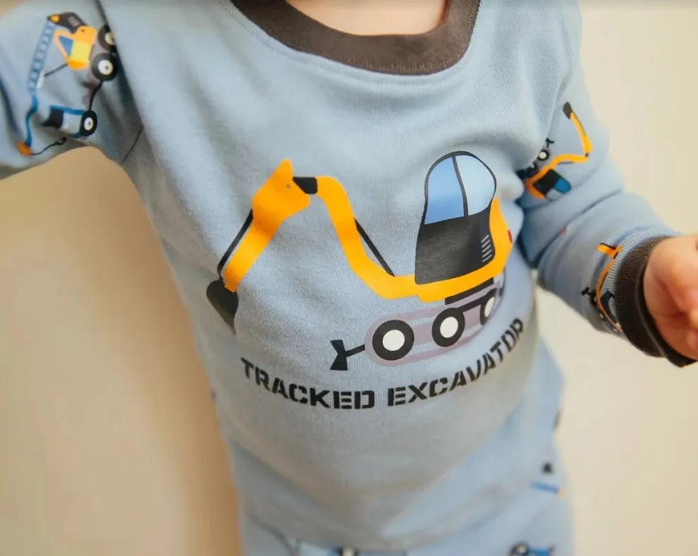 Excavator Long Sleeve Pajama
