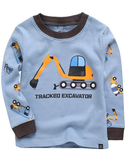 Excavator Long Sleeve Pajama