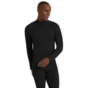 Falke Wool Tech Long Sleeve Zip Shirt - Black