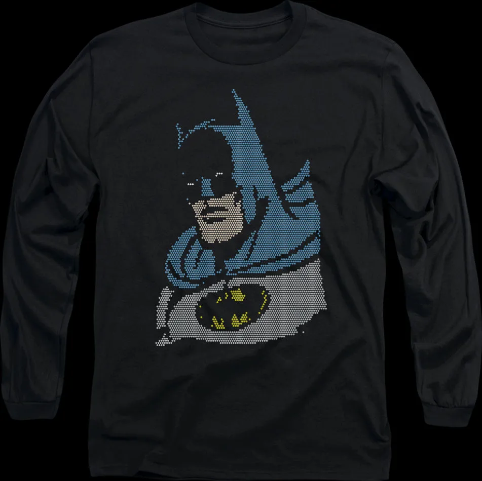 Faux Ugly Sweater Batman Long Sleeve Shirt