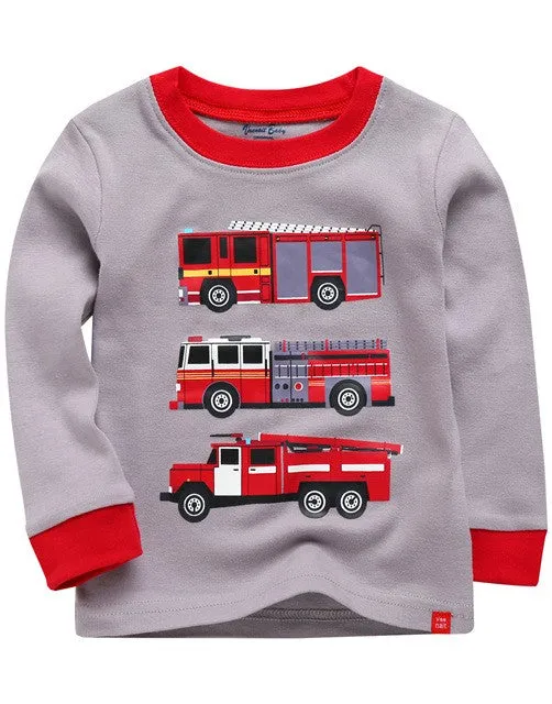 Fire Engine Long Sleeve Pajama