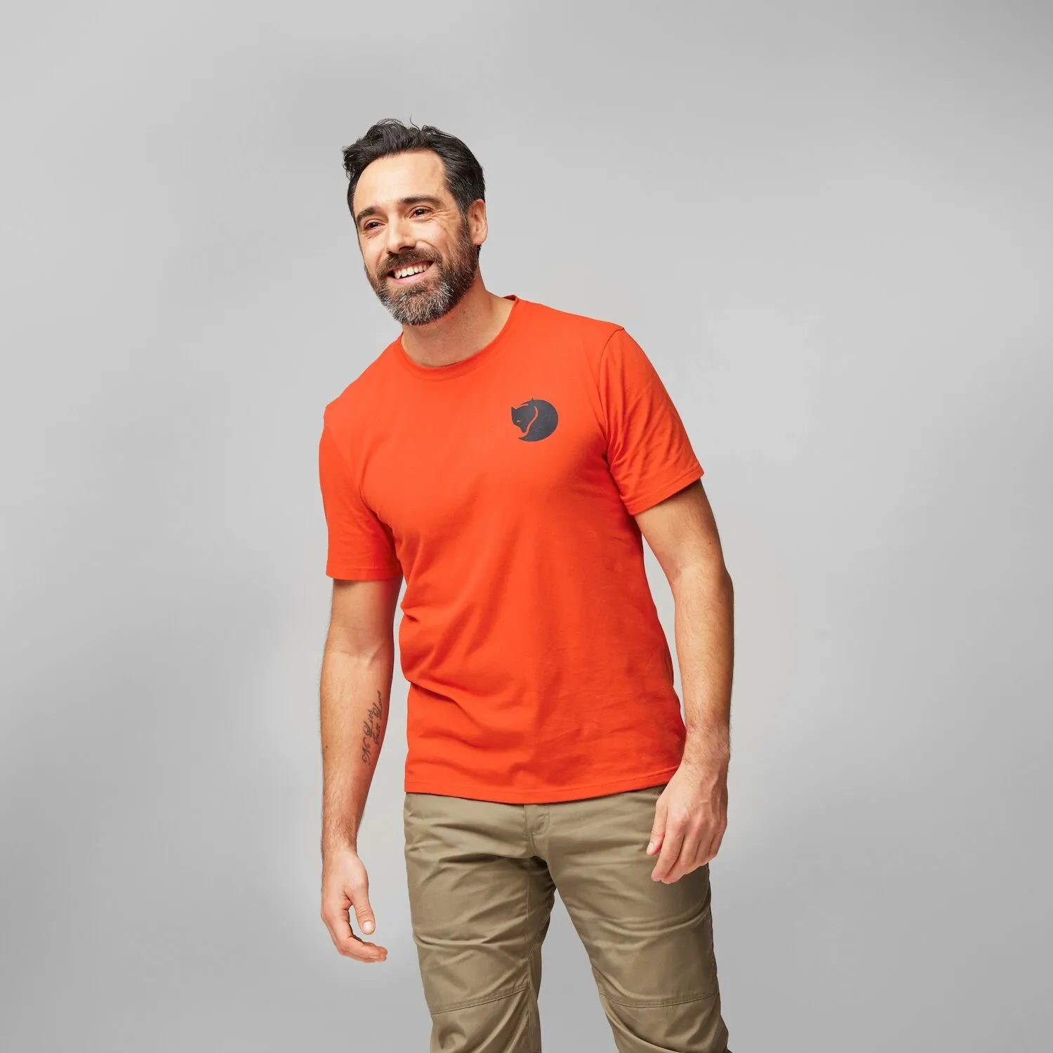 Fjällräven Men&#x27;s Walk With Nature T-Shirt Flame Orange | Buy Fjällräven Men&#x27;s Walk With Nature T-Shirt Flame Orange here | Outnorth
