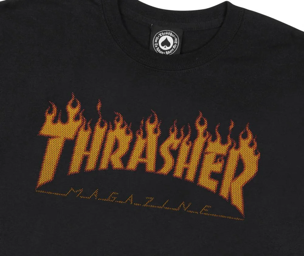 Flame Halftone T Shirt